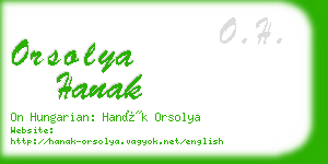 orsolya hanak business card